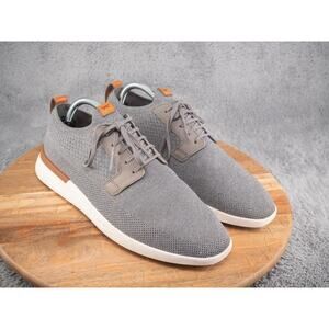 Wolf and Shepherd Swiftknit Derby Mens Size 10 Lace Up Knit Shoes Gray White